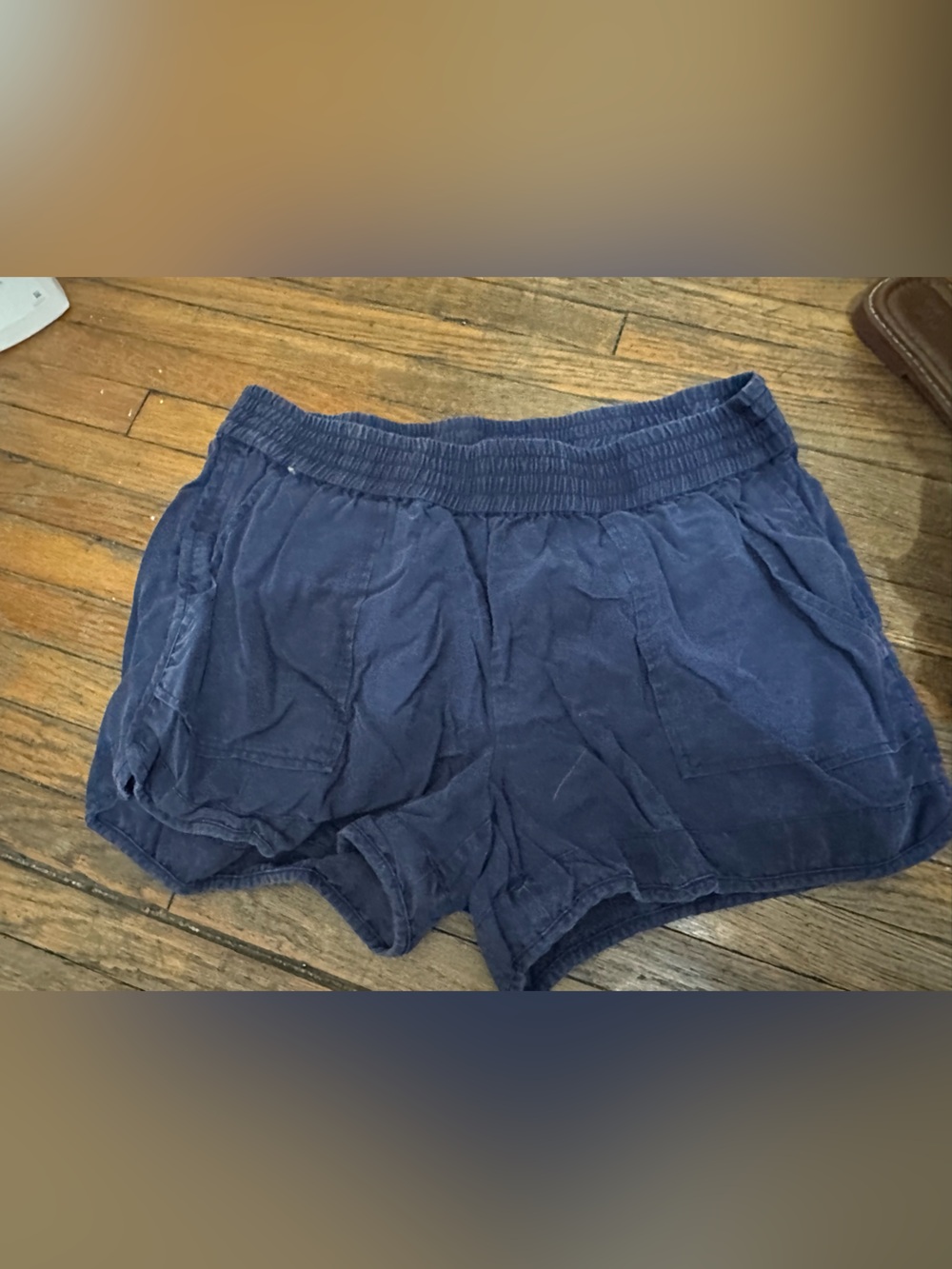 Jose Women's Casual Elastic-Waist Navy Shorts